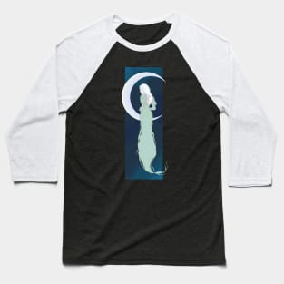 Lady Ghost and the Moonlihght Baseball T-Shirt